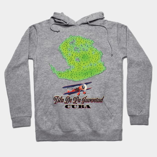 isla de la juventud map poster Hoodie by nickemporium1